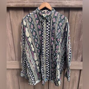 Vintage bottom down long sleeve shirt